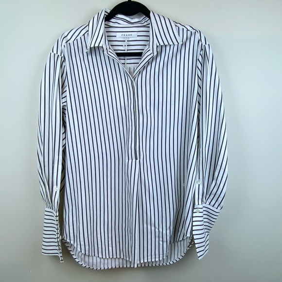 FRAME‎ Whitney Striped Top NWT xsmall - Picture 1 of 15